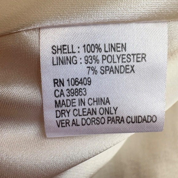 Vintage Gianni Bini Strapless Linen Dress Size 10 Brown/cream Plaid - Picture 7 of 8